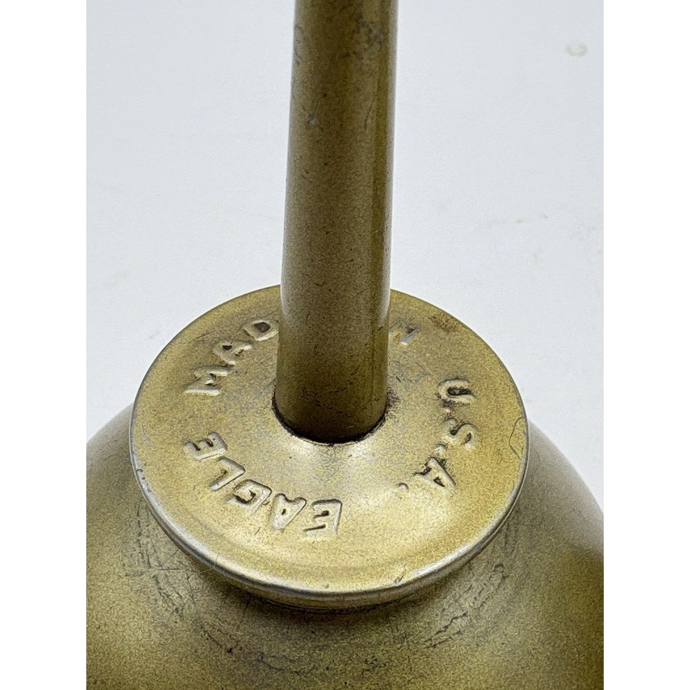 Vintage EAGLE 6" Copper Color Thumb Pump OIL CAN Oiler Made in USA Industrial - Picture 2 of 6